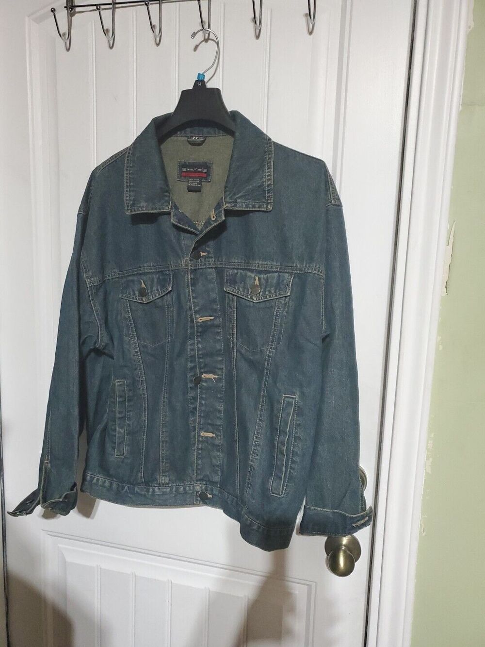 VTG CrossFire Men Jean Jacket Trucker Size M - Picture 4 of 12